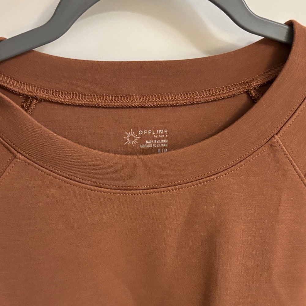 OFFLINE by Aerie Women's Rust Crewneck Sweatshirt